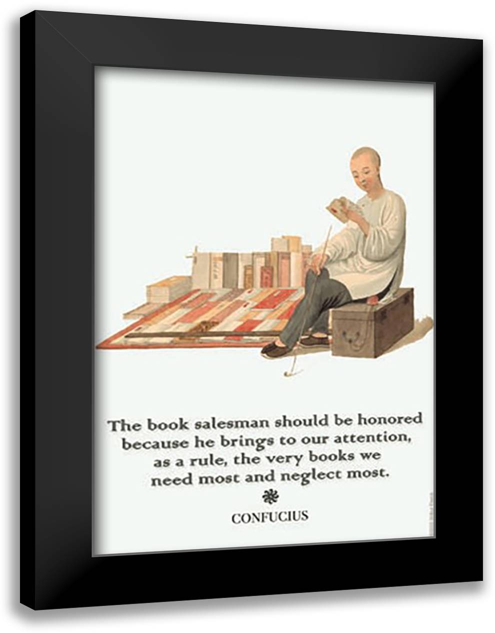 The very books we need most 16x22 Black Modern Wood Framed Art Print Poster by Pierce, Wilbur
