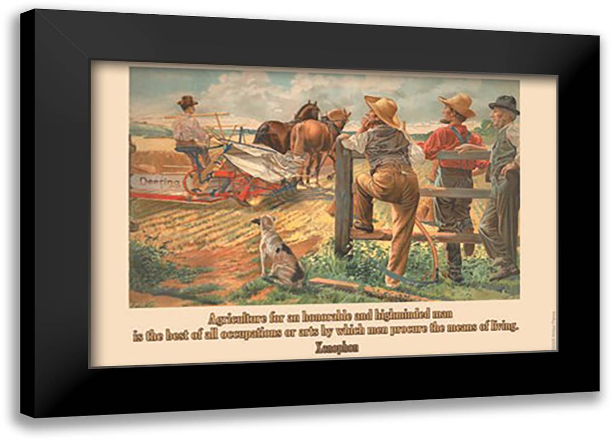 The Means of Living 22x16 Black Modern Wood Framed Art Print Poster by Pierce, Wilbur