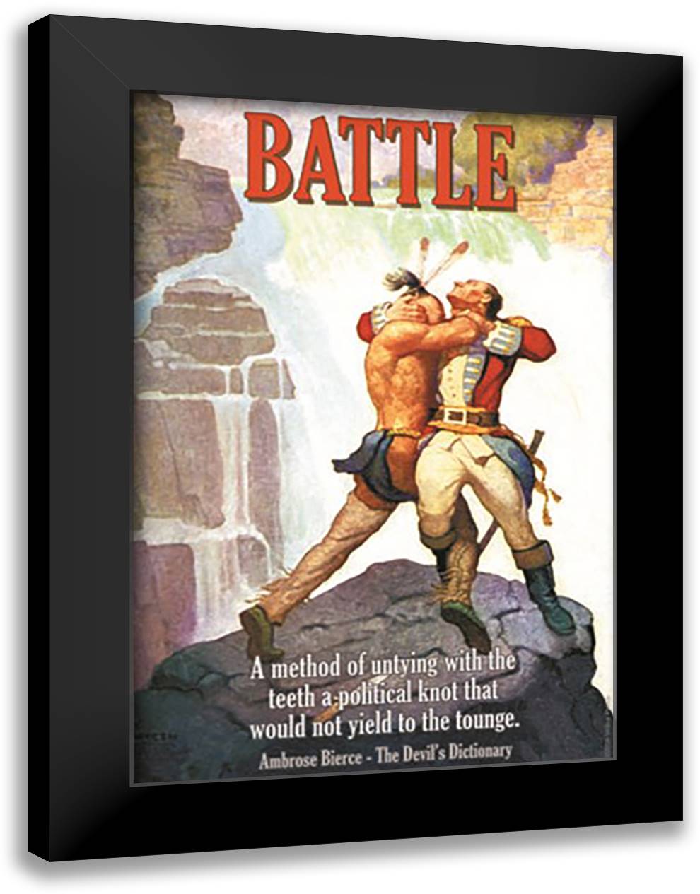 Battle 16x22 Black Modern Wood Framed Art Print Poster by Pierce, Wilbur