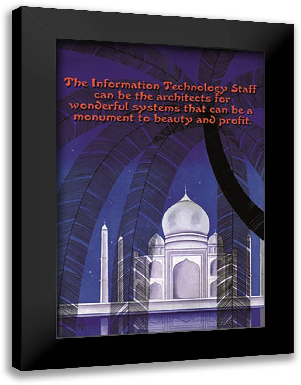 Information Technology 16x22 Black Modern Wood Framed Art Print Poster by Pierce, Wilbur