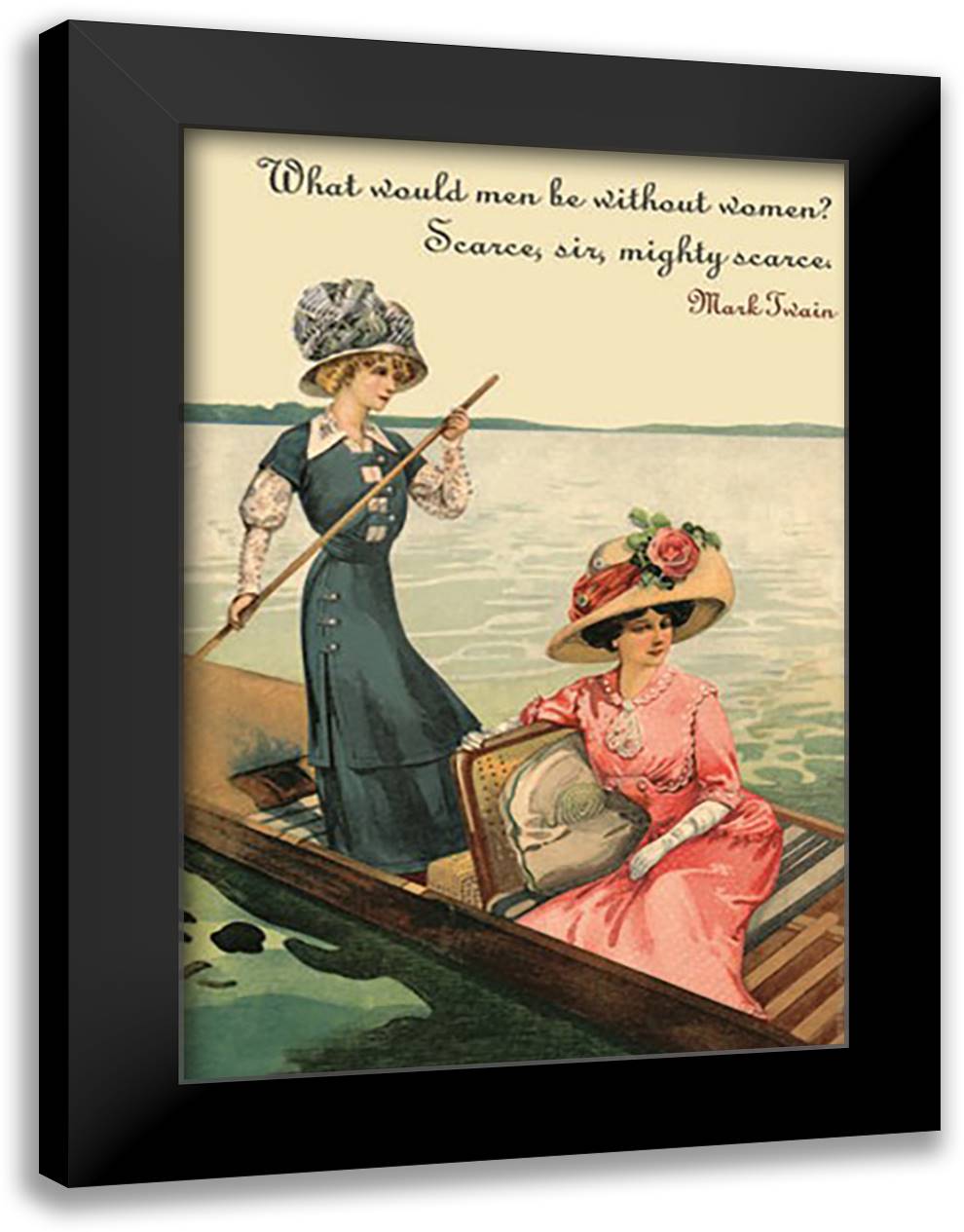 What would me be without Women? 16x22 Black Modern Wood Framed Art Print Poster by Pierce, Wilbur