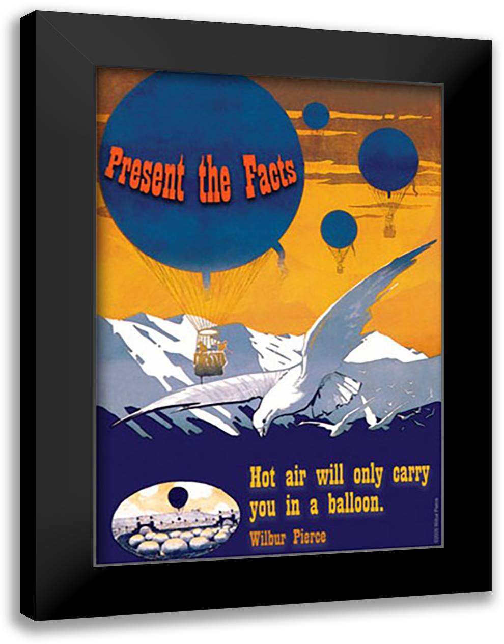 Present the Facts! 16x22 Black Modern Wood Framed Art Print Poster by Pierce, Wilbur