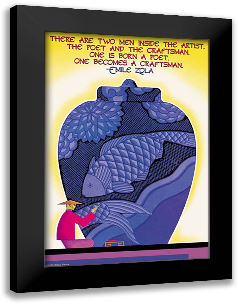 Poet & Craftsman 16x22 Black Modern Wood Framed Art Print Poster by Pierce, Wilbur