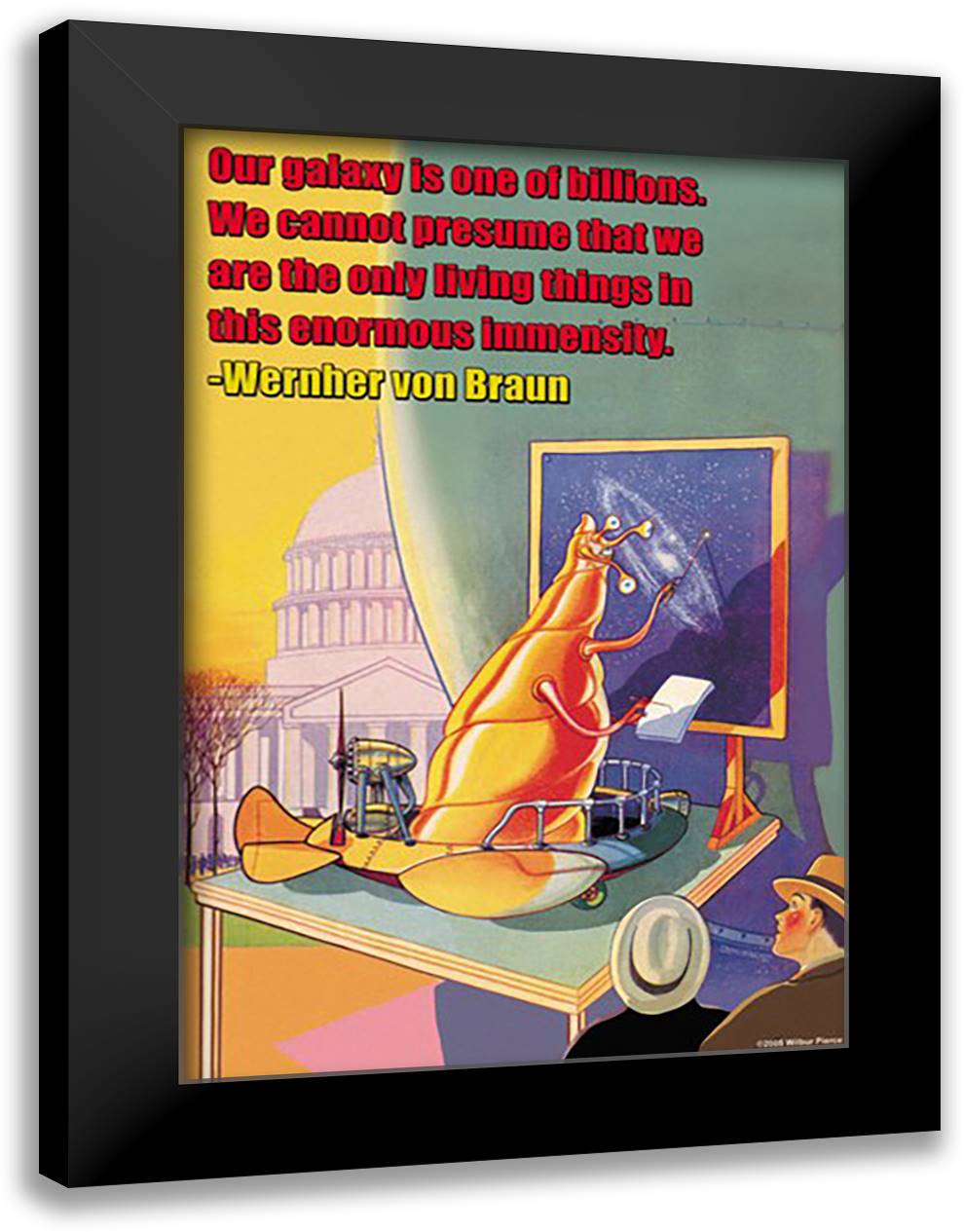 Extraterrestial Life 16x22 Black Modern Wood Framed Art Print Poster by Pierce, Wilbur