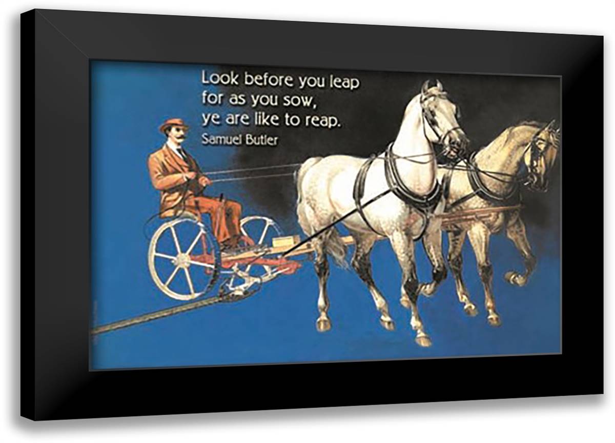 As you sow, so shall you reap 22x16 Black Modern Wood Framed Art Print Poster by Pierce, Wilbur