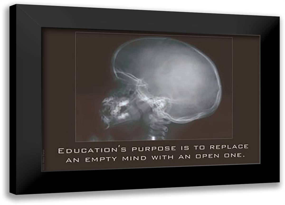 Education for an Empty Mind 22x16 Black Modern Wood Framed Art Print Poster by Pierce, Paris
