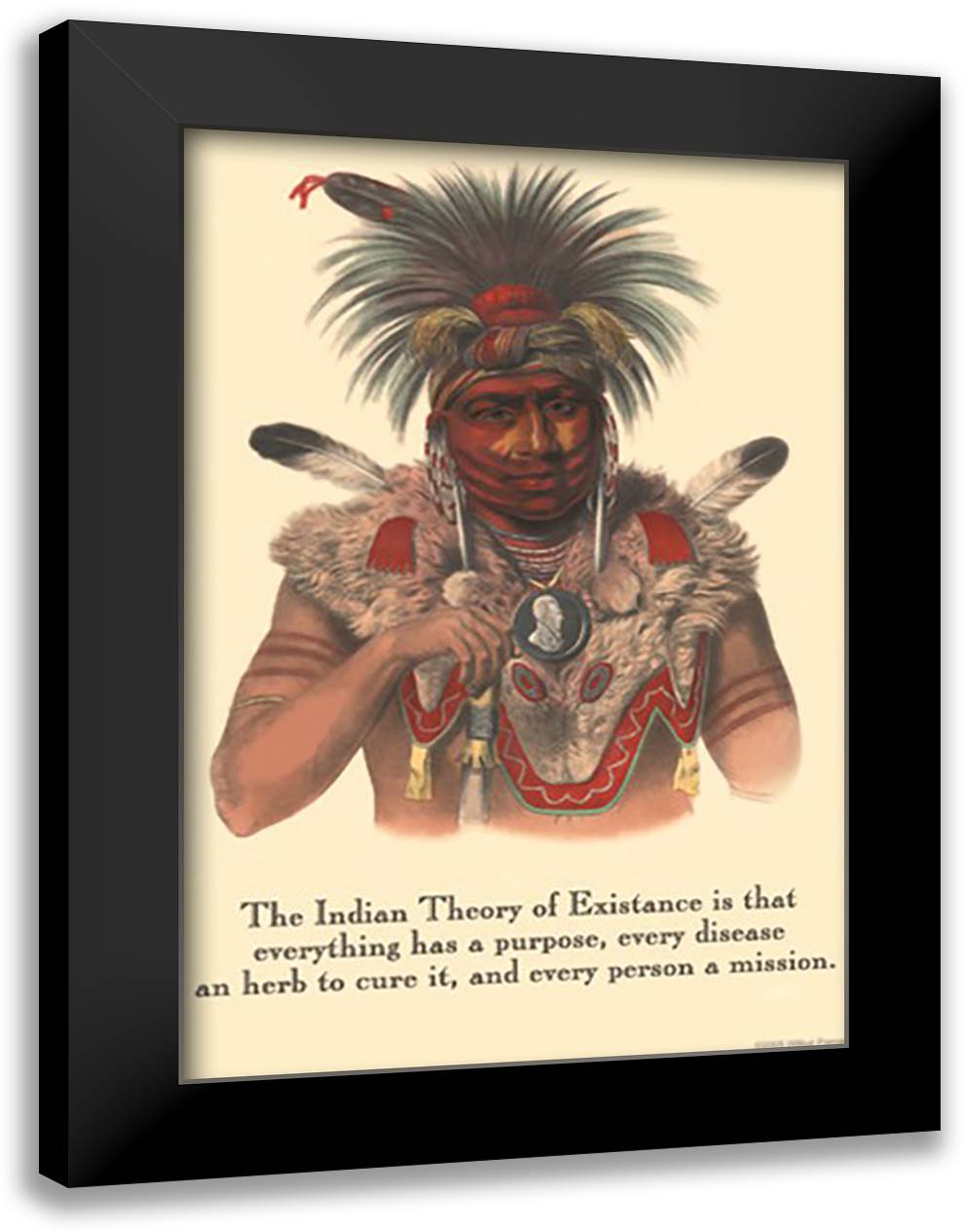 Indian Theory of Existence 16x22 Black Modern Wood Framed Art Print Poster by Pierce, Wilbur