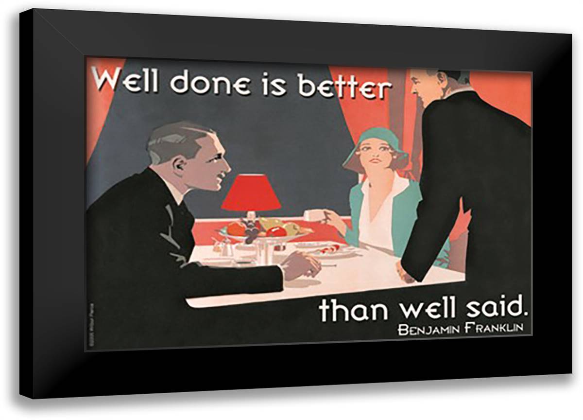 Well Done 22x16 Black Modern Wood Framed Art Print Poster by Pierce, Wilbur
