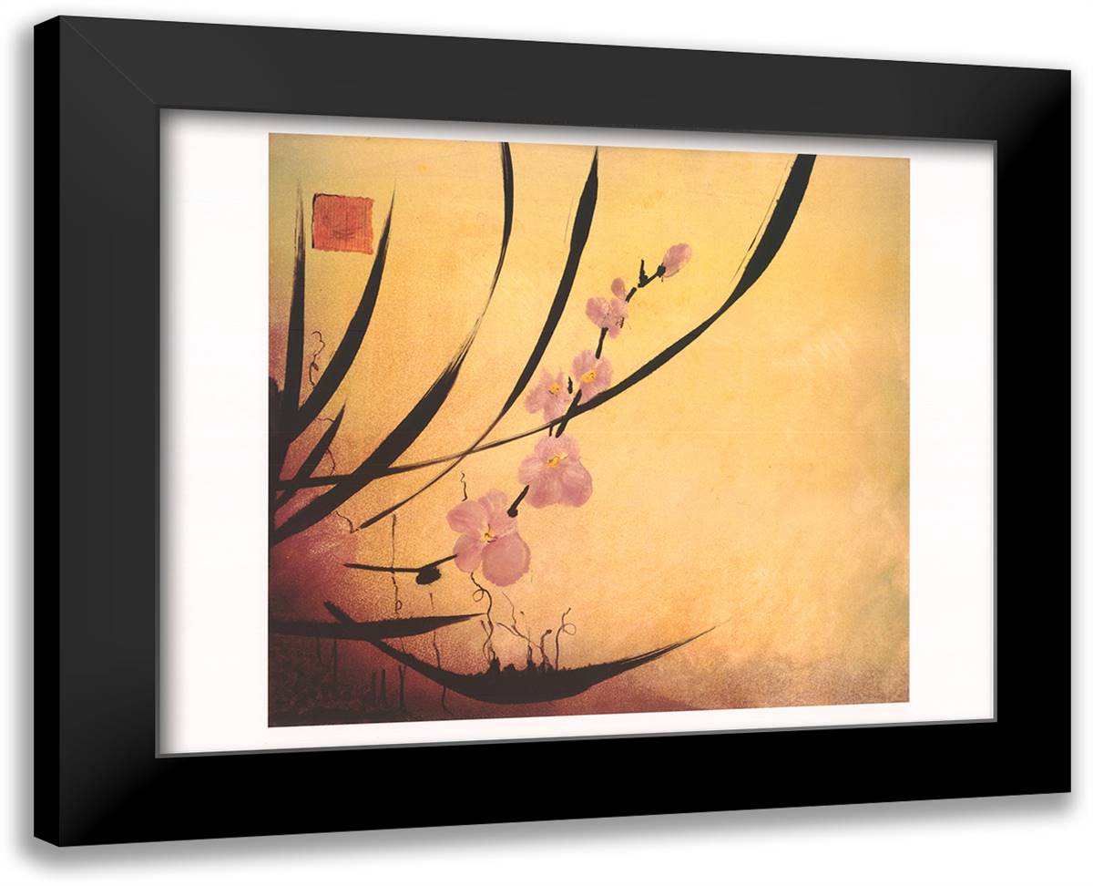 Elegance II 24x20 Black Modern Wood Framed Art Print Poster by Li-Leger, Don