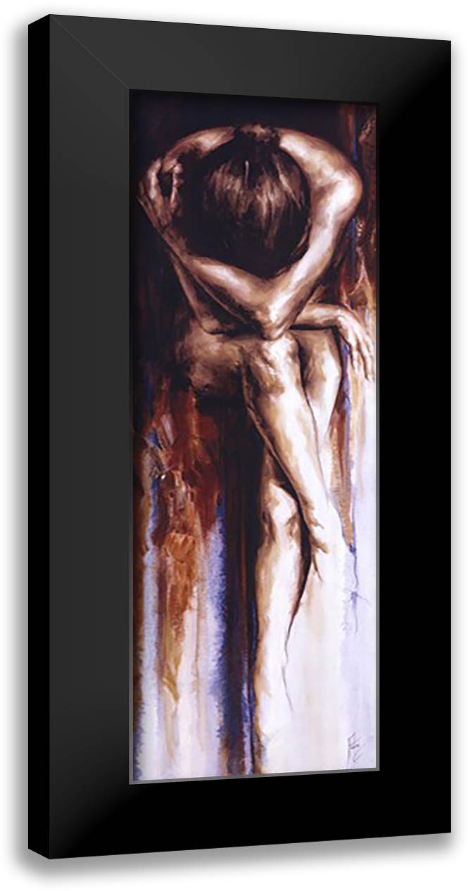Figurative 16x40 Black Modern Wood Framed Art Print Poster by Villars, Antoine de