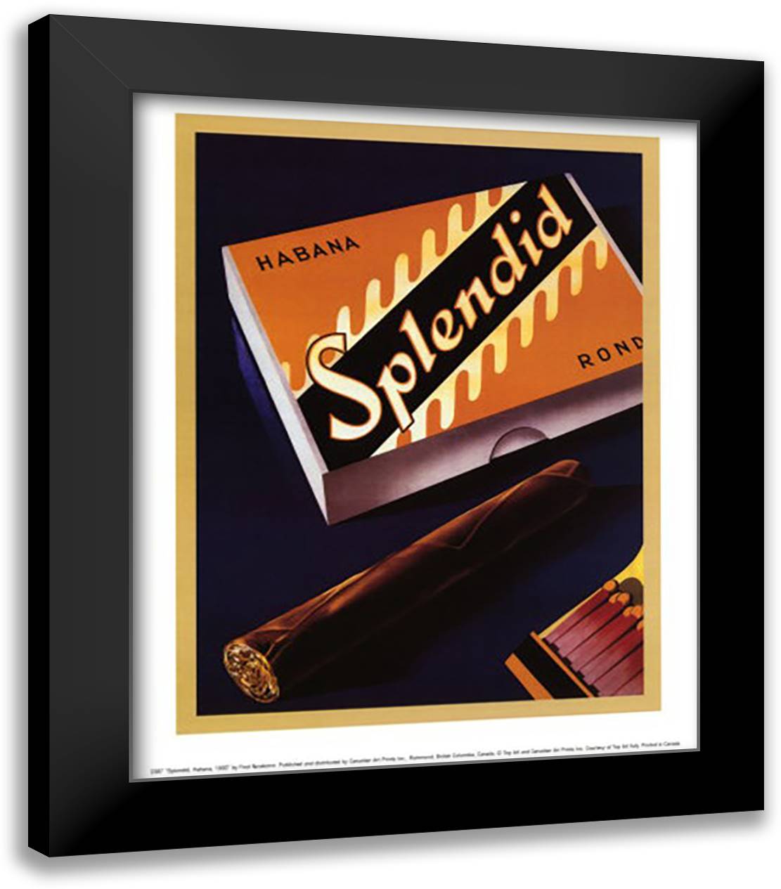 Splendid, Habana, 1930 14x16 Black Modern Wood Framed Art Print Poster by Neukomm, Fred