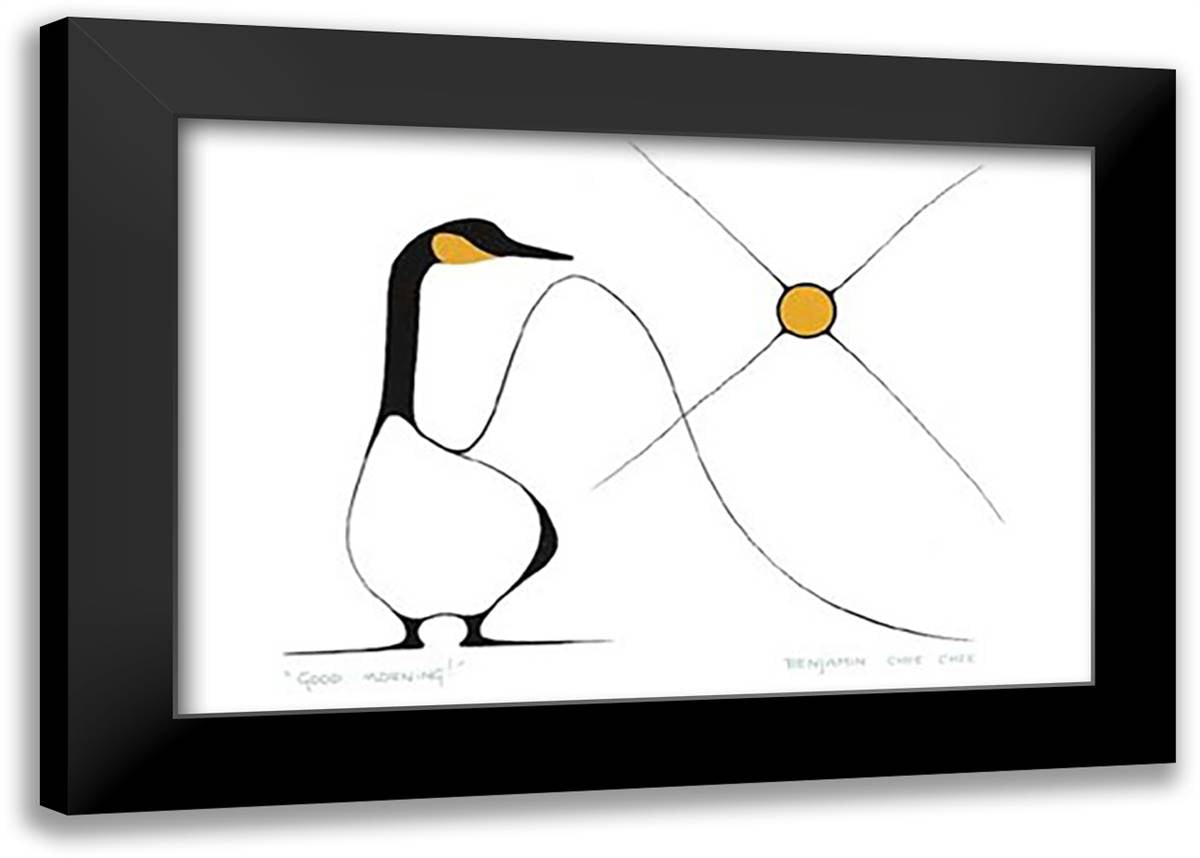 Good Morning 28x23 Black Modern Wood Framed Art Print Poster by Chee Chee, Benjamin