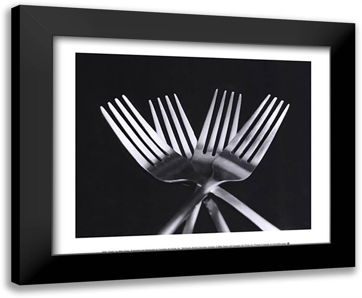 Forks 16x14 Black Modern Wood Framed Art Print Poster by Feeley, Mike