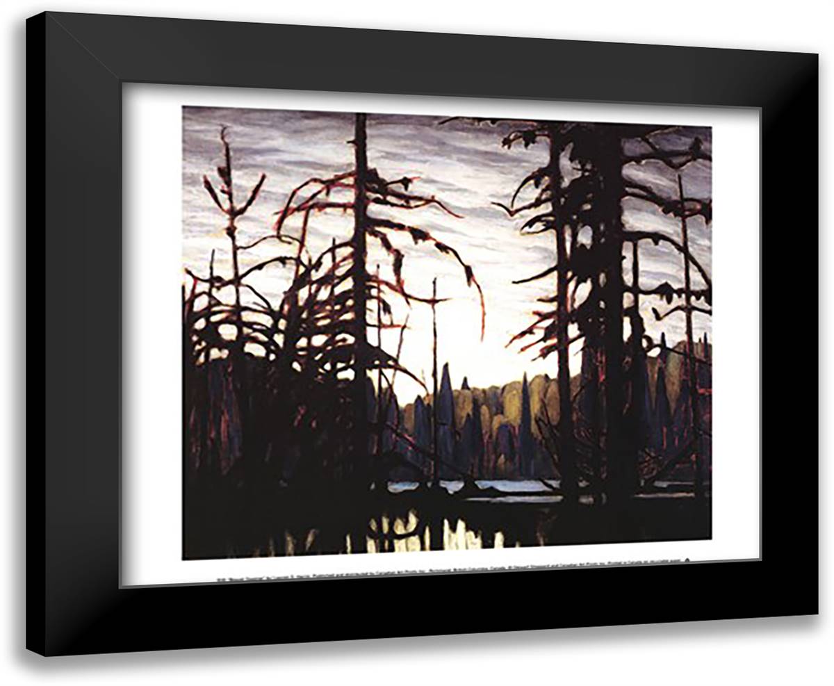 Beaver Swamp 16x14 Black Modern Wood Framed Art Print Poster by Harris, Lawren P.