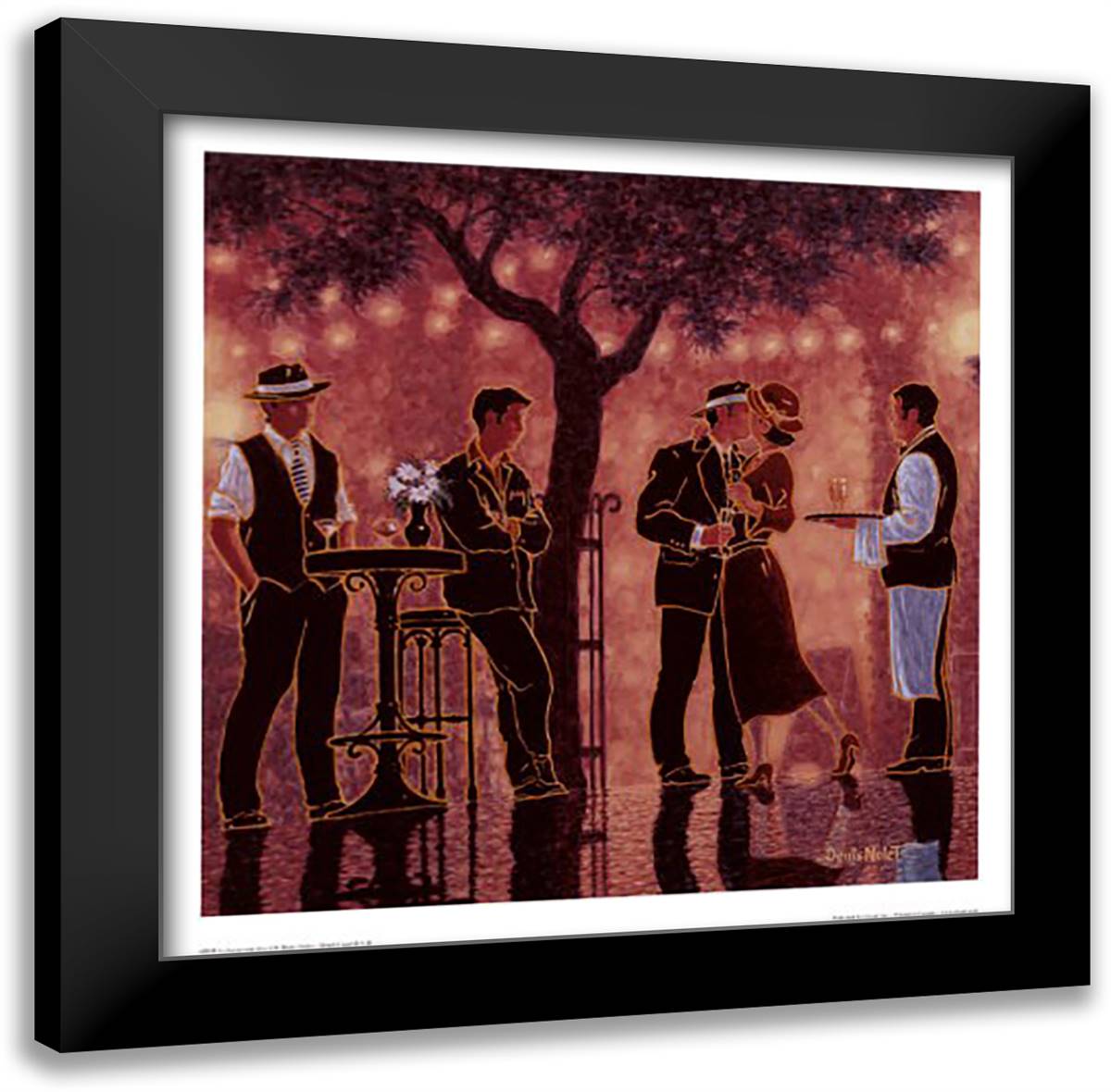 A chacun son reve 20x20 Black Modern Wood Framed Art Print Poster by Nolet, Denis