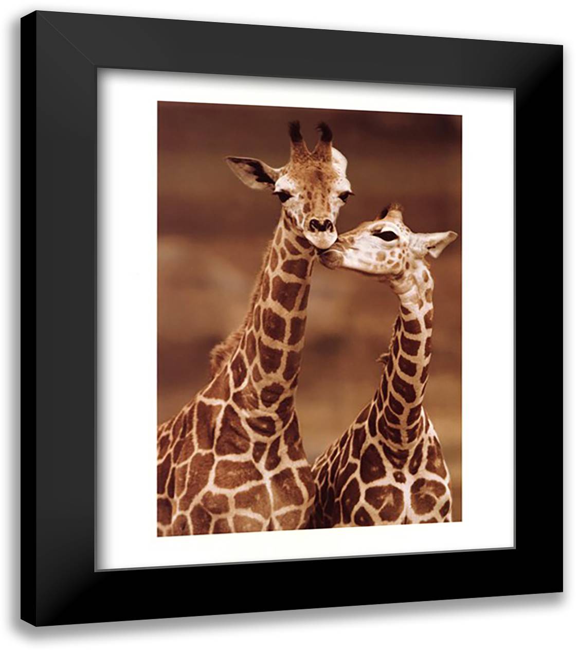 Makulu-First Love 20x24 Black Modern Wood Framed Art Print Poster