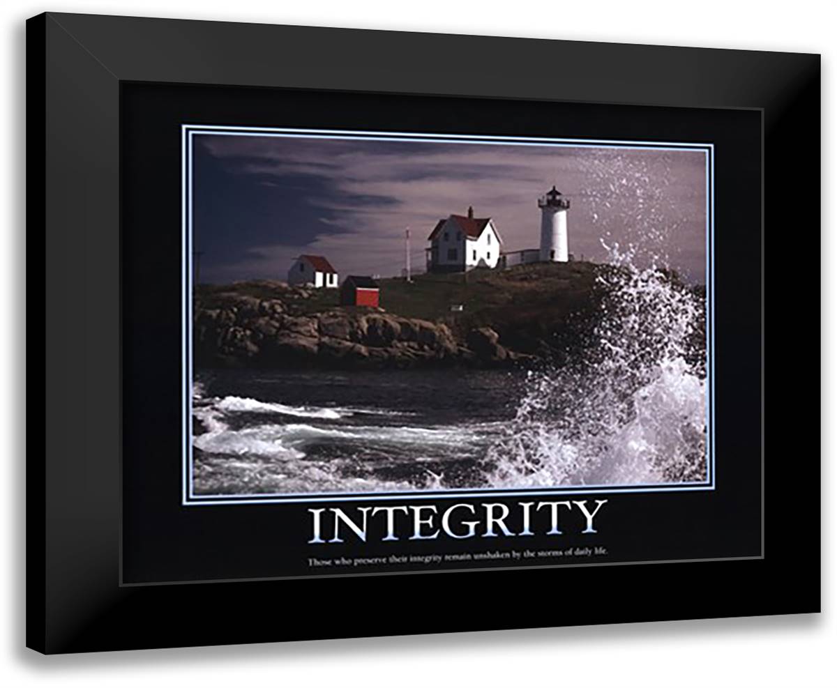 Motivational - Integrity 18x15 Black Modern Wood Framed Art Print Poster