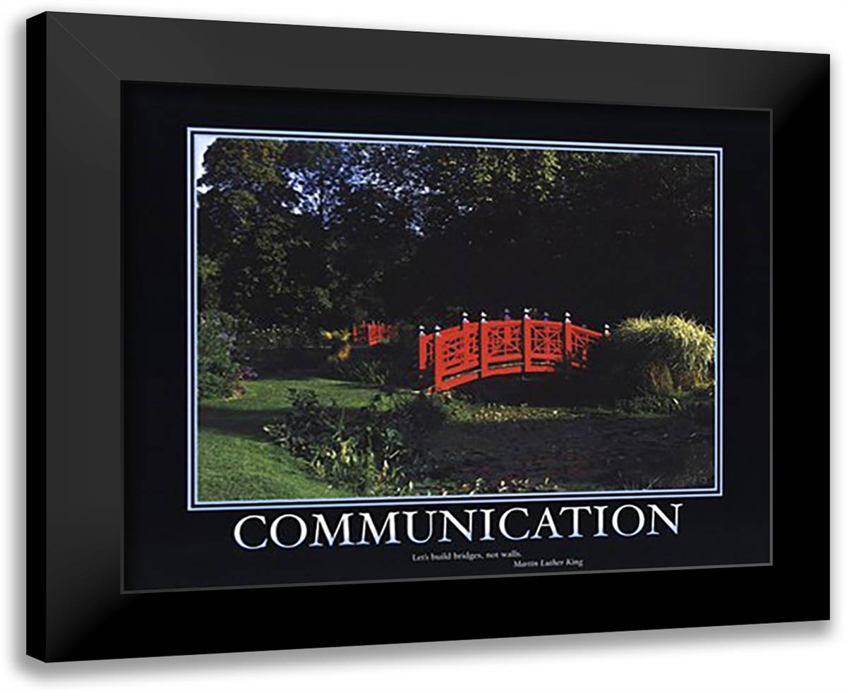 Motivational - Communication 18x15 Black Modern Wood Framed Art Print Poster