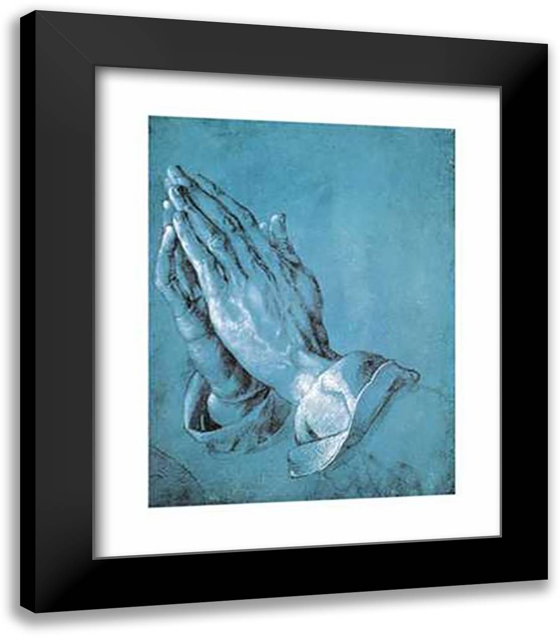 Praying Hands 20x24 Black Modern Wood Framed Art Print Poster by Durer, Albrecht