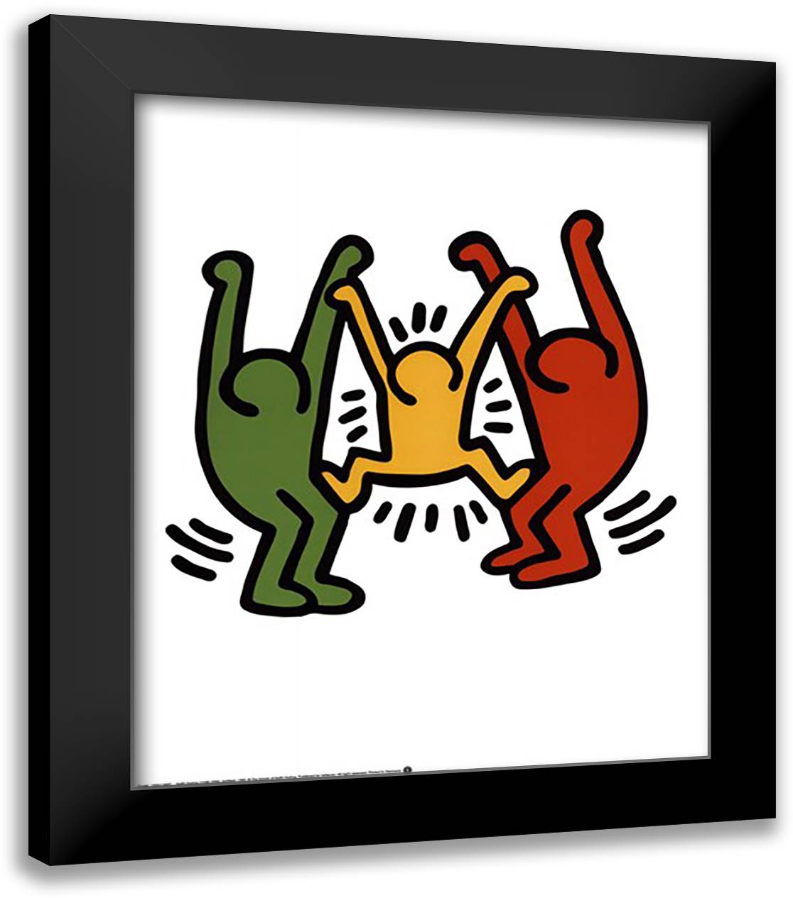 Untitled 1985 20x24 Black Modern Wood Framed Art Print Poster by Haring, Keith