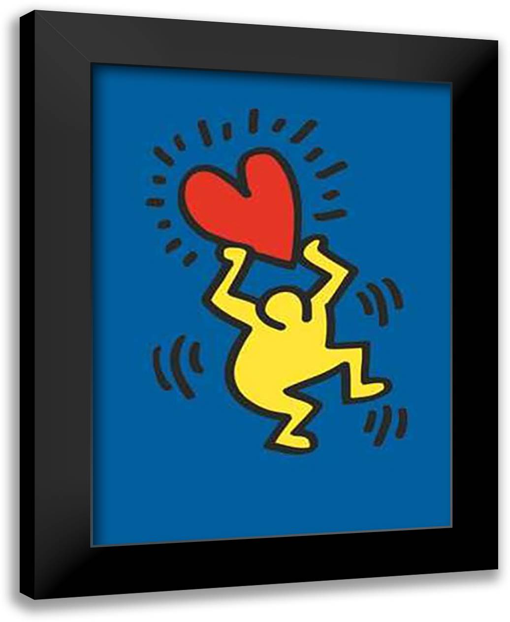 Untitled 1987 24x32 Black Modern Wood Framed Art Print Poster by Haring, Keith