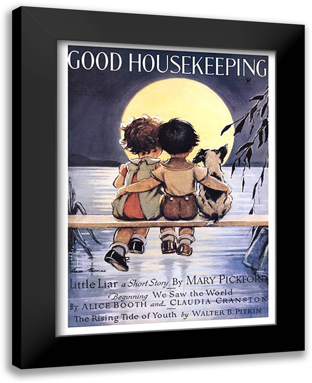 Good Housekeeping 24x32 Black Modern Wood Framed Art Print Poster