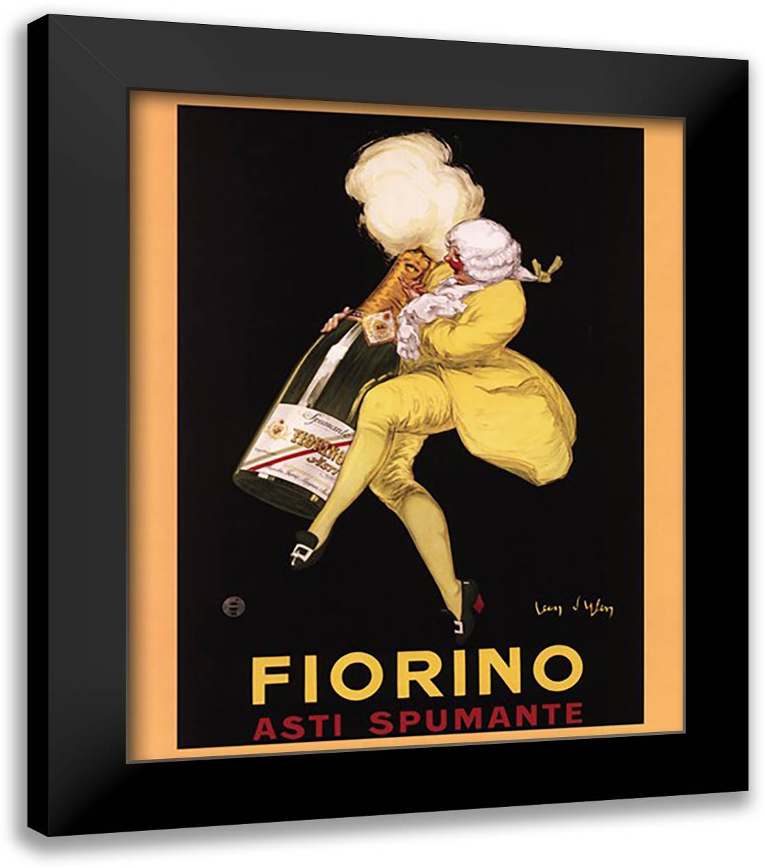 Fiorino Asti Spumante 20x24 Black Modern Wood Framed Art Print Poster