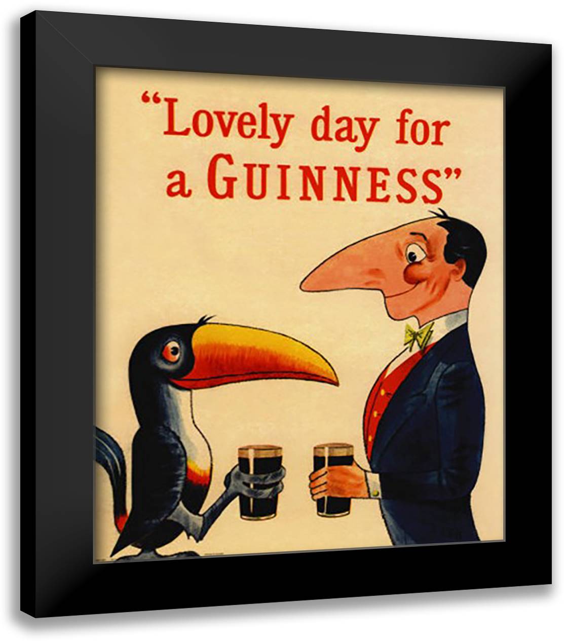 Guinness - Lovely Day 20x24 Black Modern Wood Framed Art Print Poster by Gilroy, John