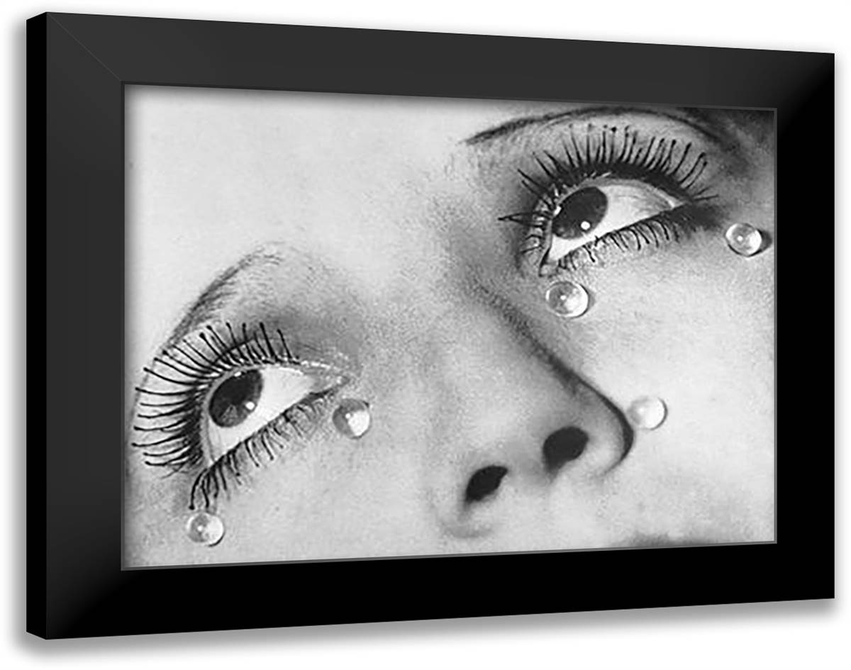 Tears (Larmes) 34x28 Black Modern Wood Framed Art Print Poster by Man Ray