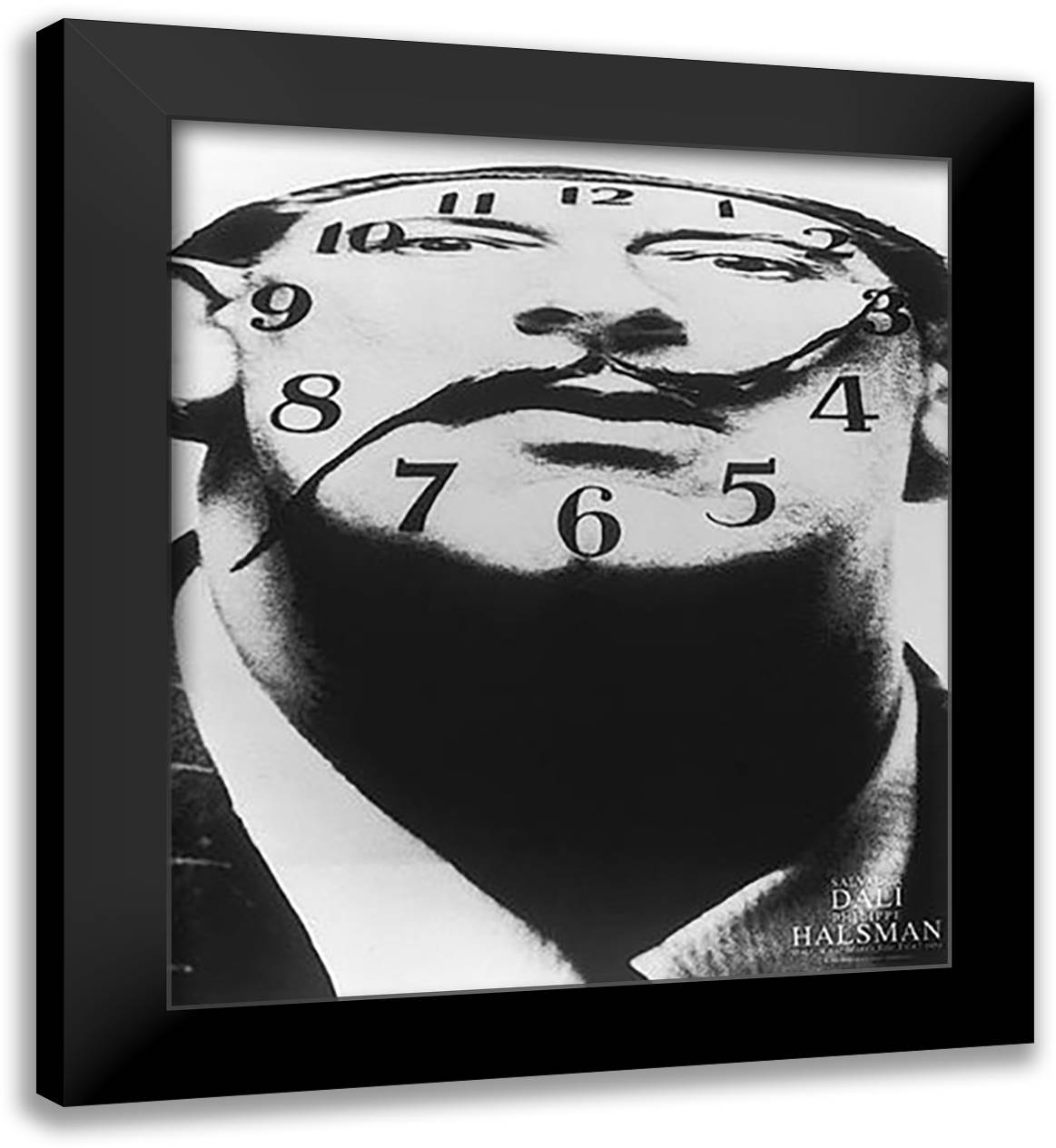 Dali What Makes You Tick? 28x32 Black Modern Wood Framed Art Print Poster by Halsman, Philippe