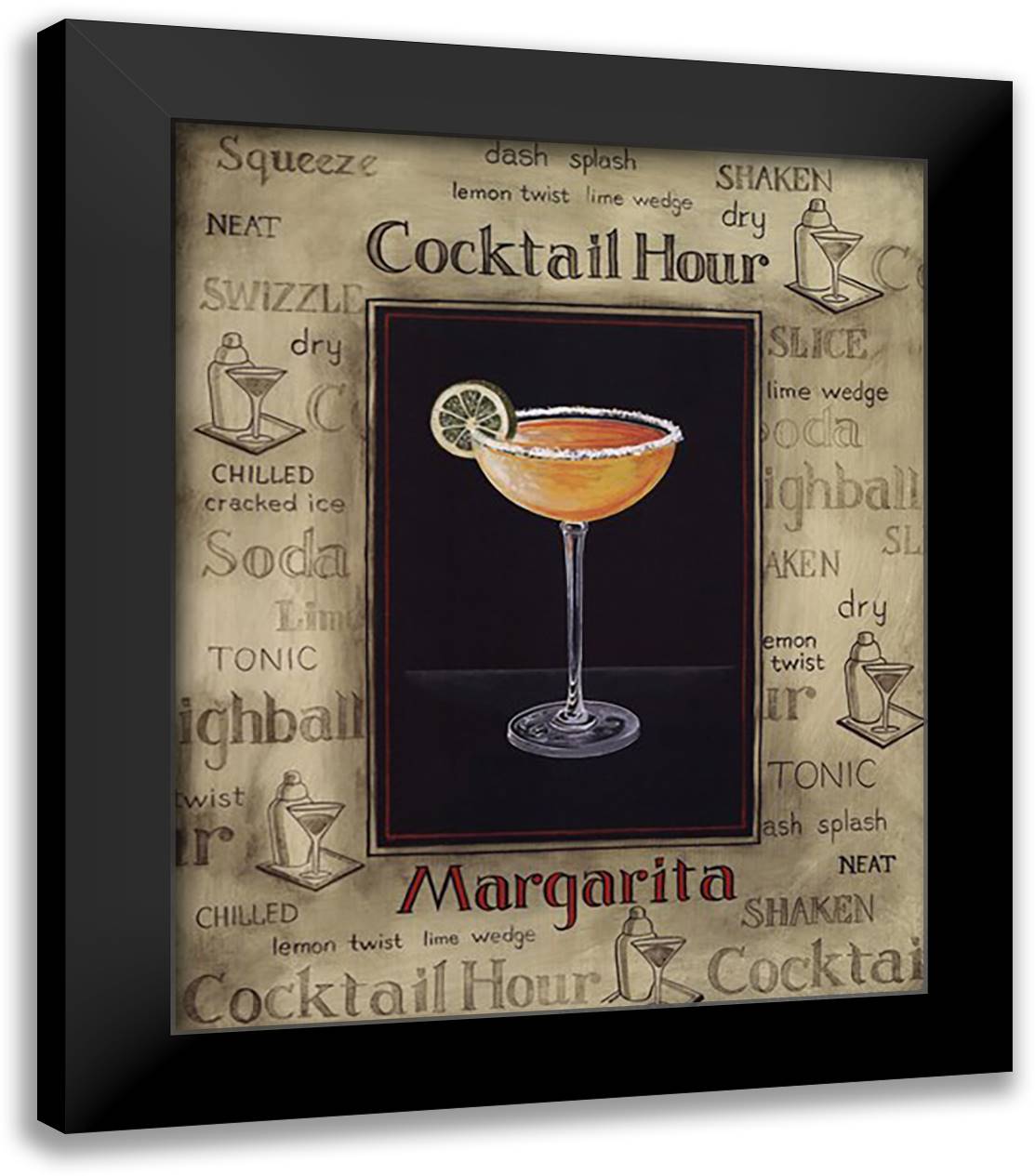Margarita - Special 15x18 Black Modern Wood Framed Art Print Poster by Gorham, Gregory