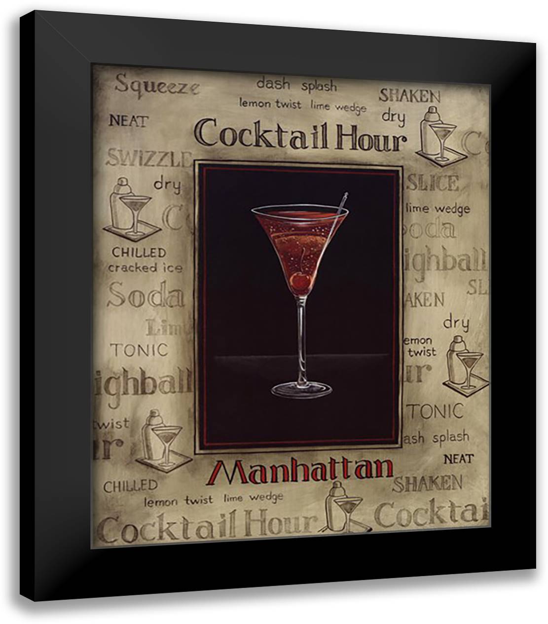 Manhattan - Special 15x18 Black Modern Wood Framed Art Print Poster by Gorham, Gregory