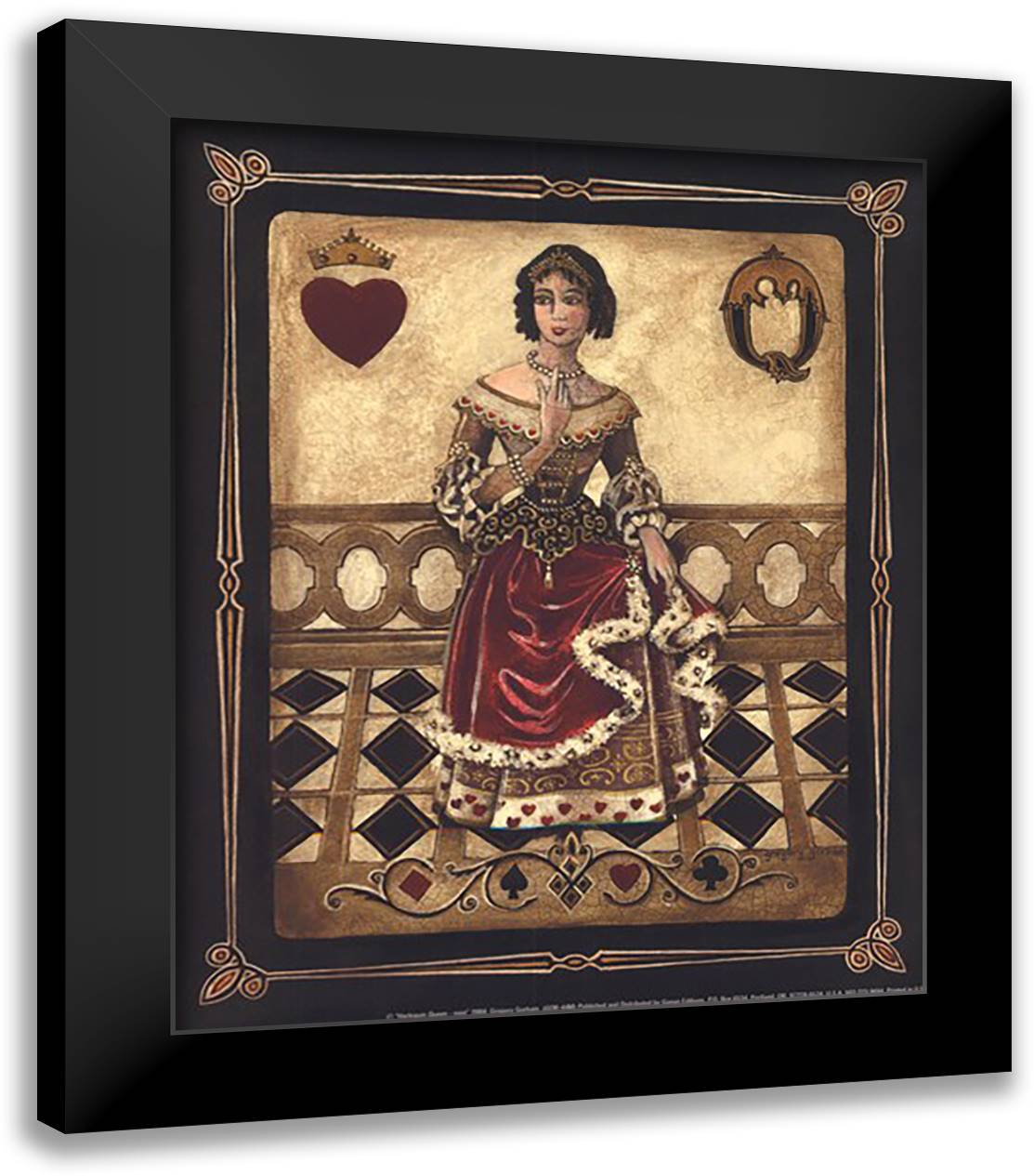 Harlequin Queen - Mini 12x14 Black Modern Wood Framed Art Print Poster by Gorham, Gregory