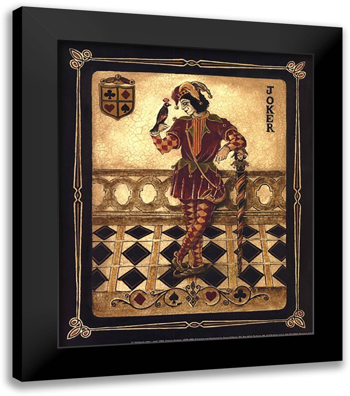 Harlequin Joker - Mini 12x14 Black Modern Wood Framed Art Print Poster by Gorham, Gregory