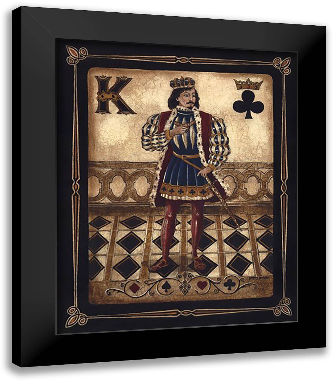 Harlequin King 20x24 Black Modern Wood Framed Art Print Poster by Gorham, Gregory