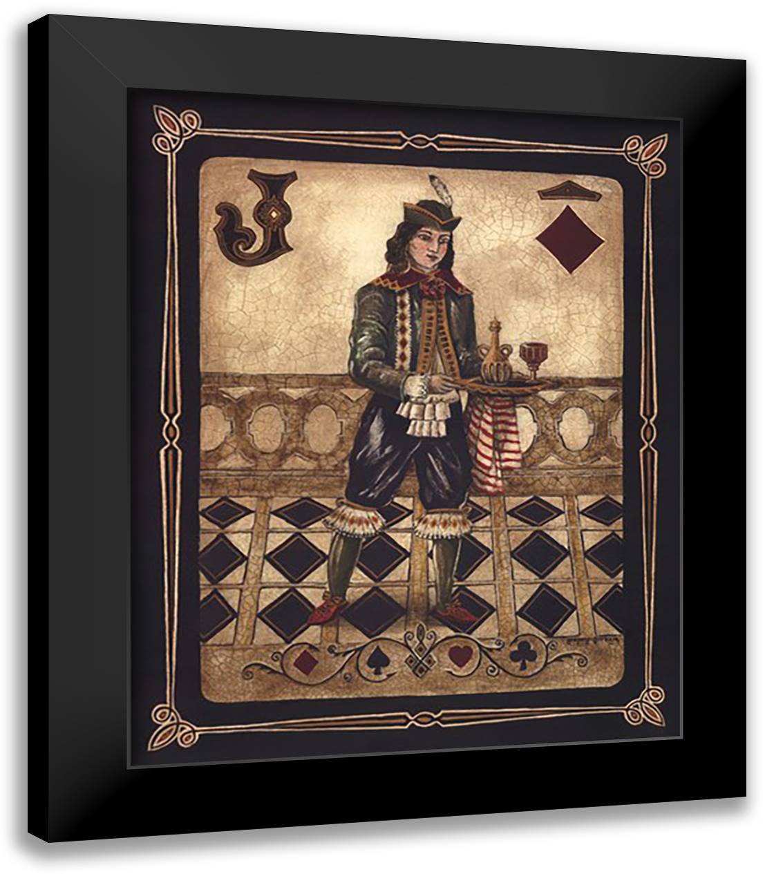 Harlequin Jack 20x24 Black Modern Wood Framed Art Print Poster by Gorham, Gregory