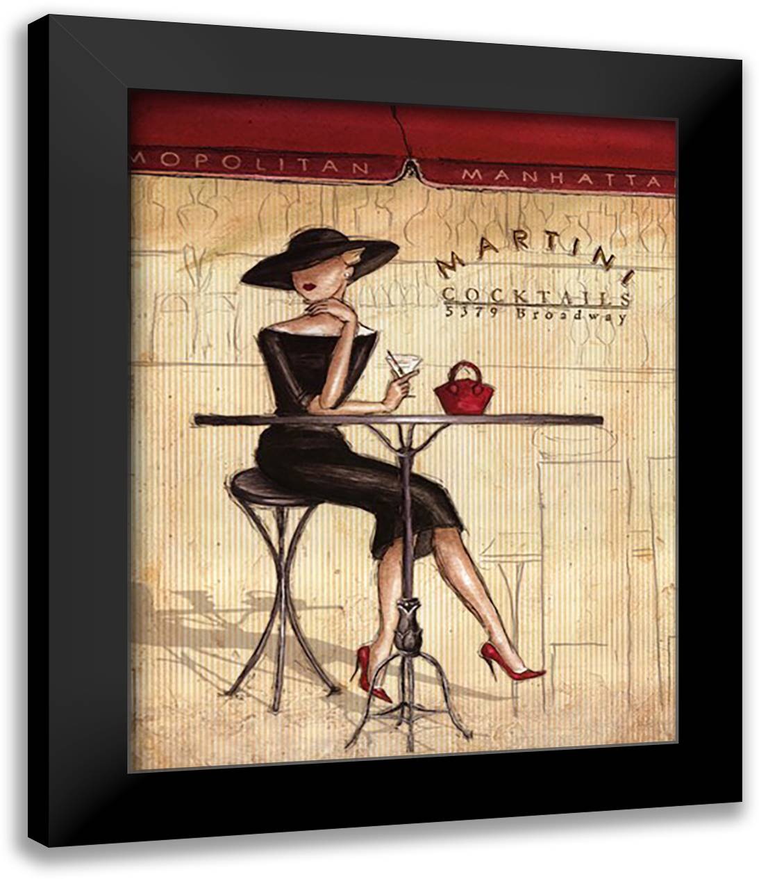 Femme Elegante III 15x18 Black Modern Wood Framed Art Print Poster by Laliberte, Andrea