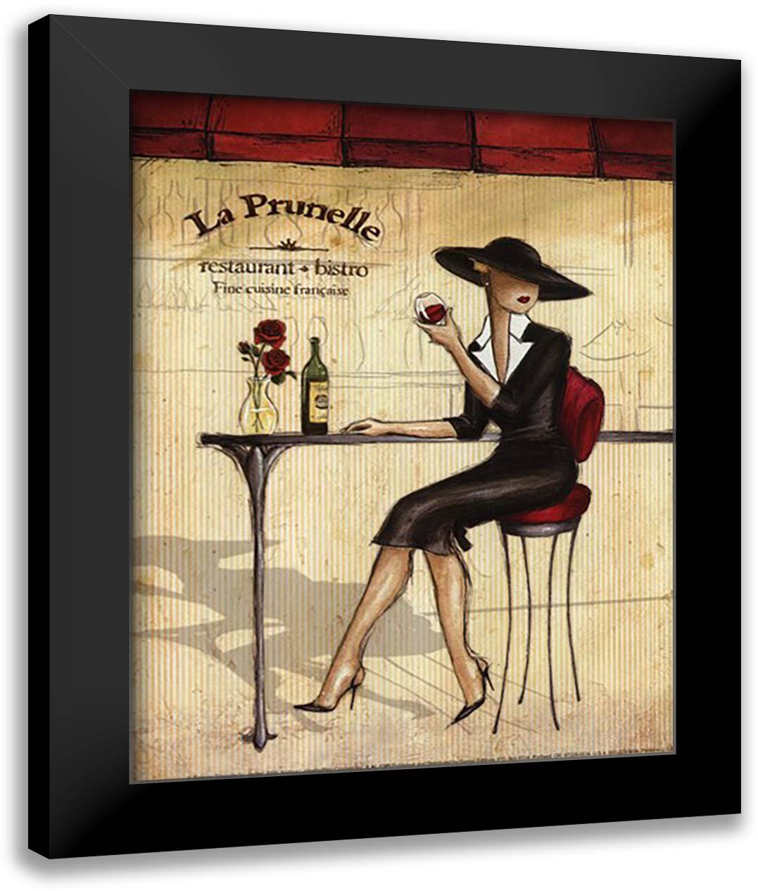 Femme Elegante IV - petite 10x12 Black Modern Wood Framed Art Print Poster by Laliberte, Andrea