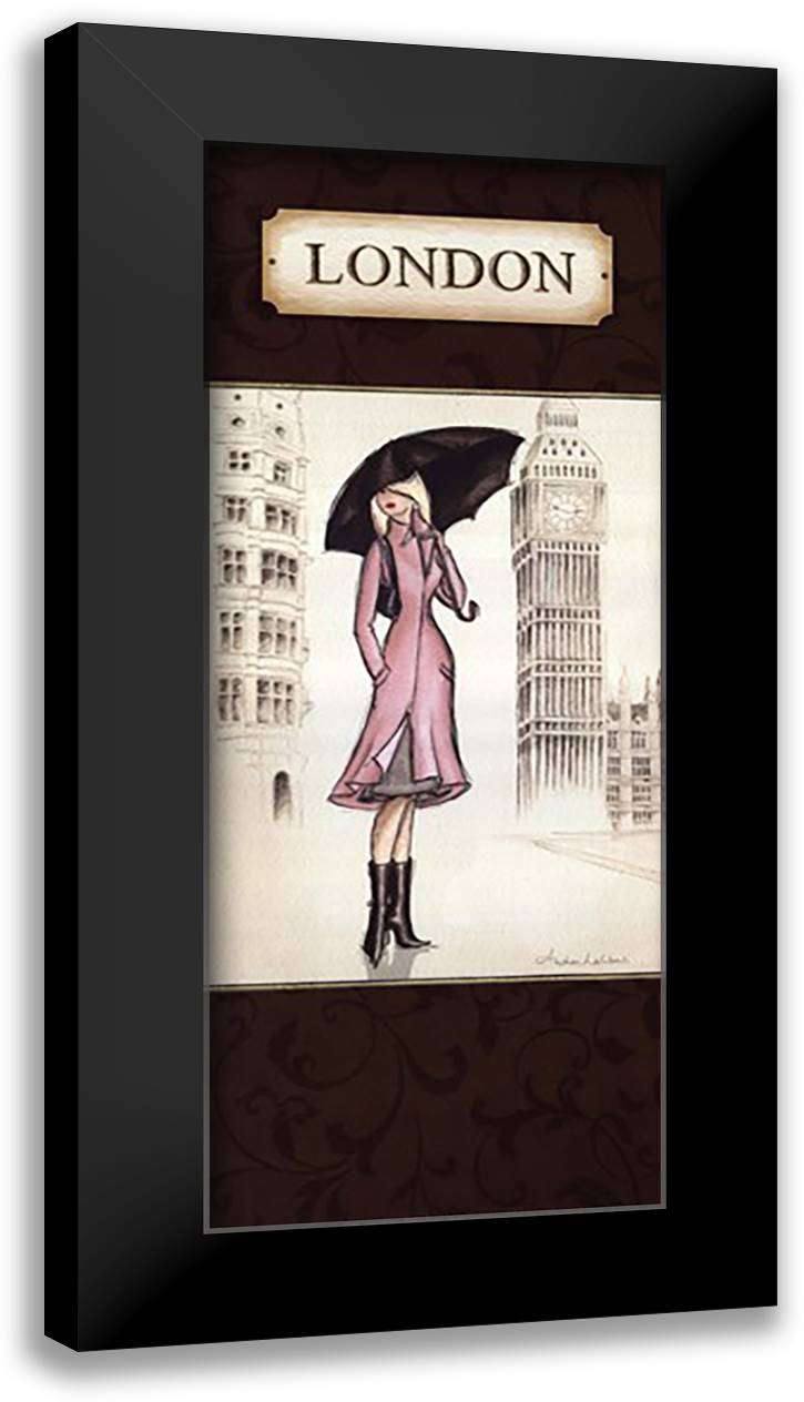 London - special 12x24 Black Modern Wood Framed Art Print Poster by Laliberte, Andrea