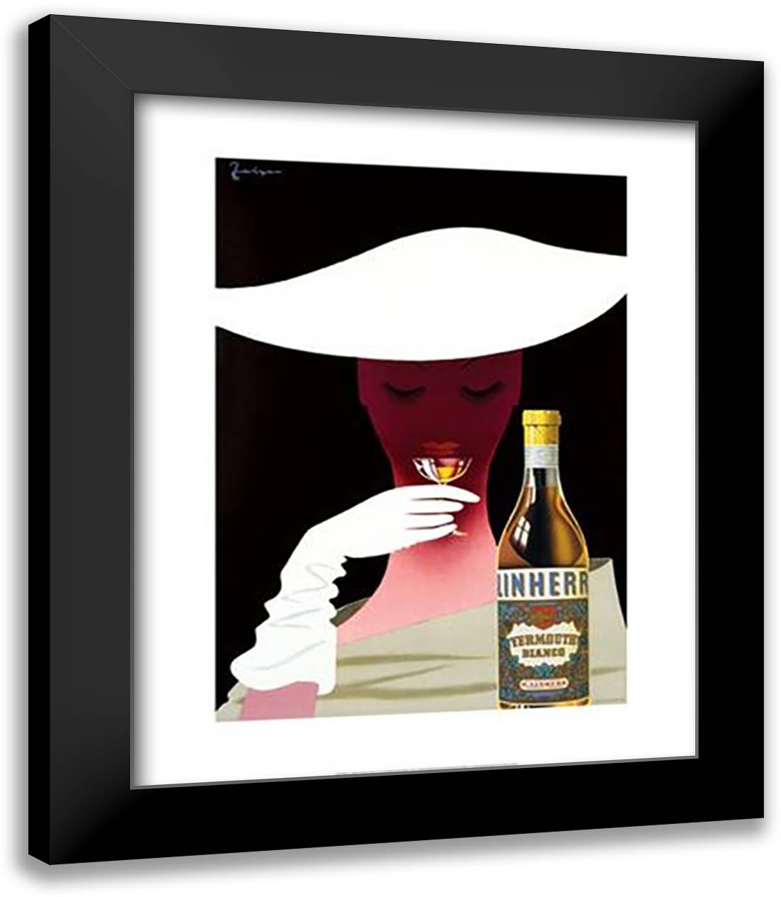 Untitled 15x18 Black Modern Wood Framed Art Print Poster by Zelger, Arthur