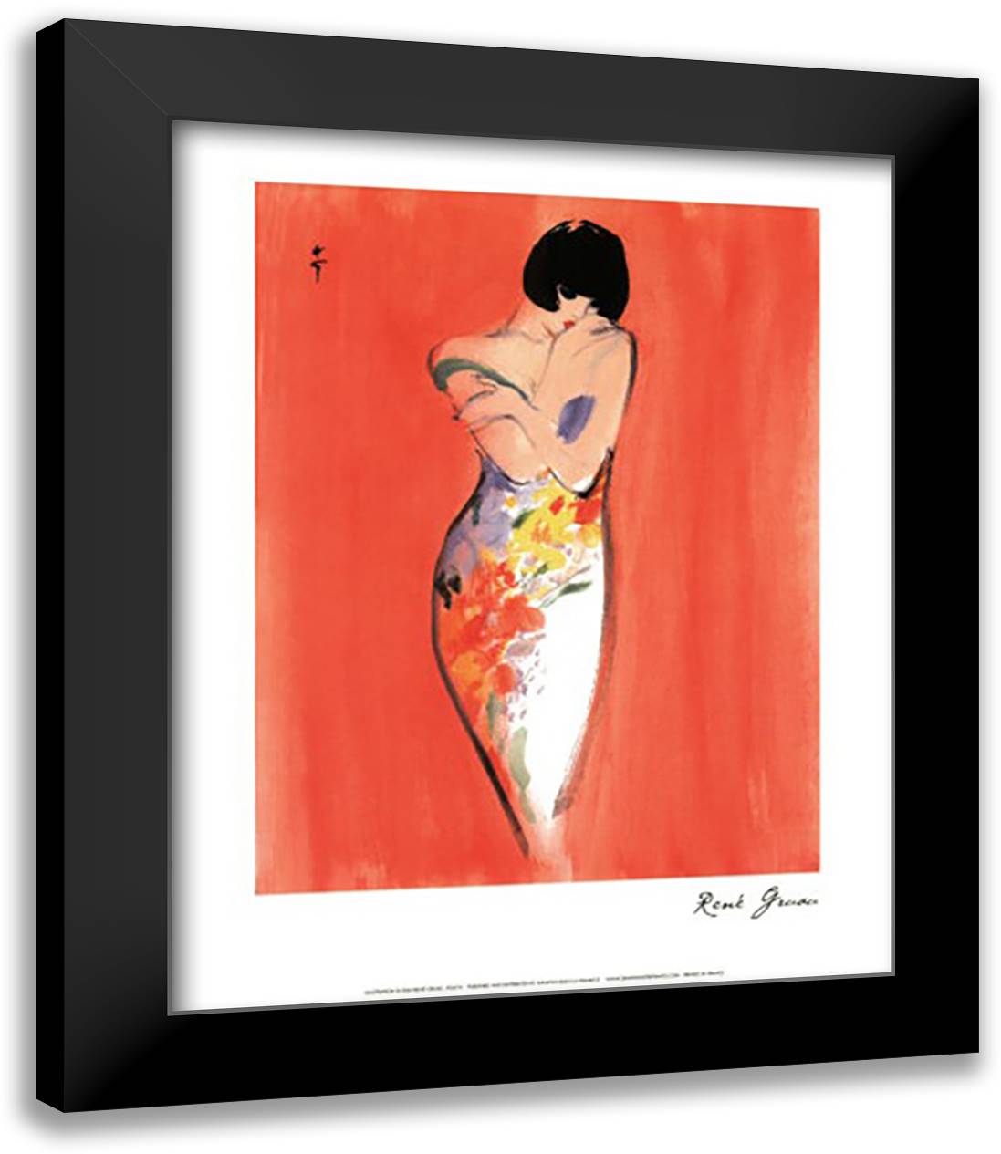 Untitled 15x18 Black Modern Wood Framed Art Print Poster by Gruau