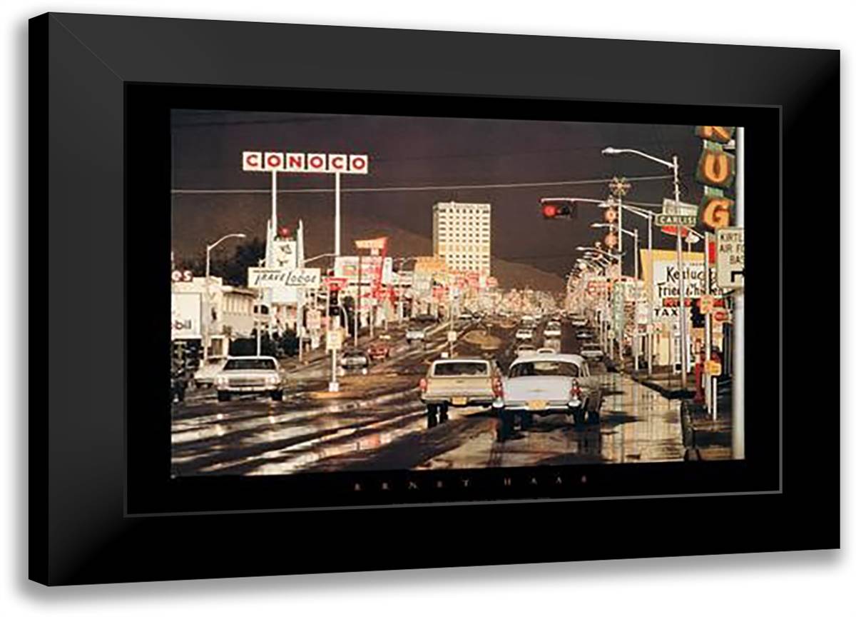 Albuquerque New Mexico 1969 40x28 Black Modern Wood Framed Art Print Poster by Haas, Ernst