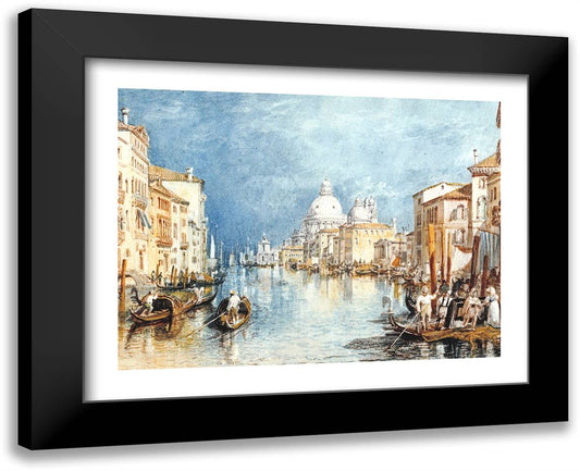 Grand Canal, Venice 30x22 Black Modern Wood Framed Art Print Poster by Turner, J.M.W.