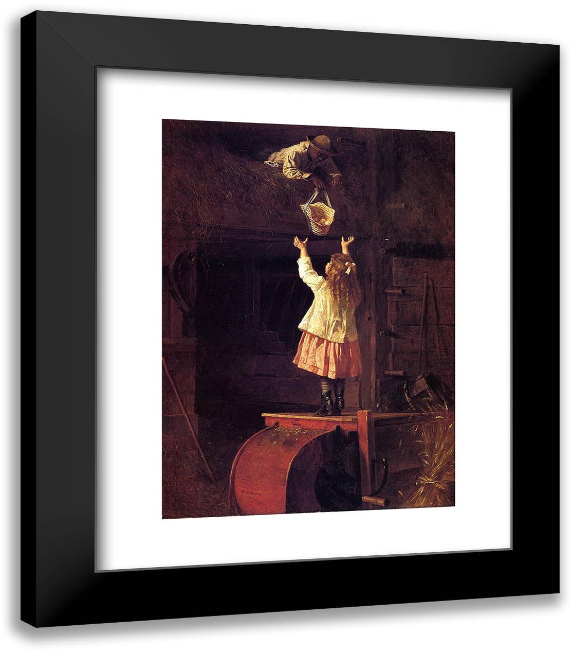 Fresh Eggs 19x24 Black Modern Wood Framed Art Print Poster by Wood, Thomas Waterman
