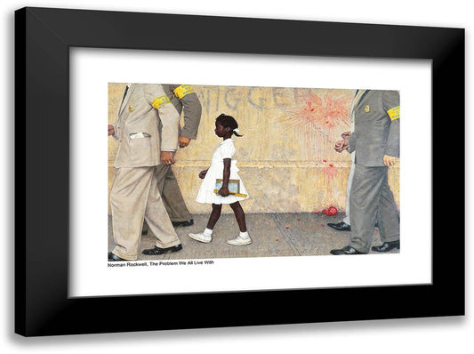 The Problem We All Live With 24x18 Black Modern Wood Framed Art Print Poster by Rockwell, Norman
