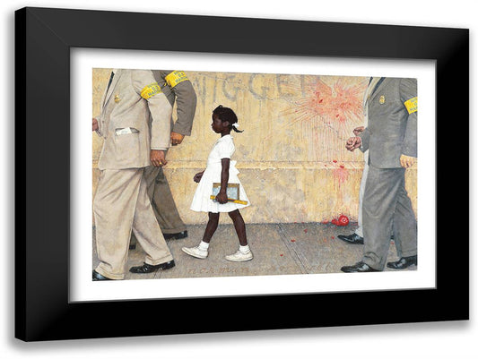 The Problem We All Live With 38x27 Black Modern Wood Framed Art Print Poster by Rockwell, Norman