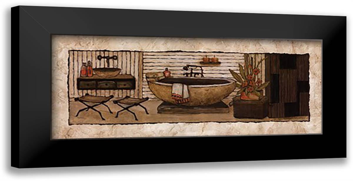 Z Spa II 24x12 Black Modern Wood Framed Art Print Poster by Olson, Charlene Winter