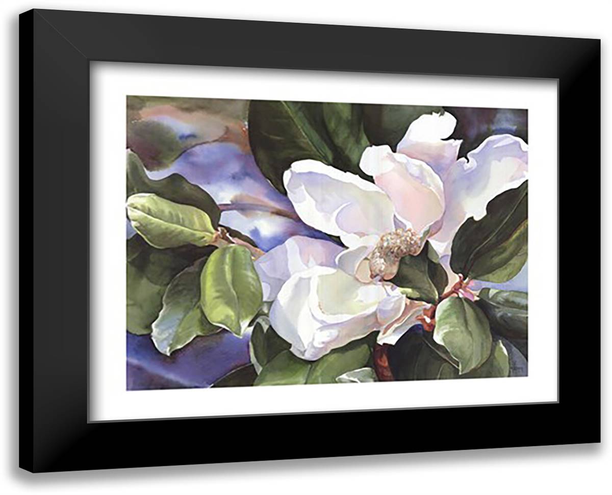 Enchantment 32x26 Black Modern Wood Framed Art Print Poster by Vernon, Karen