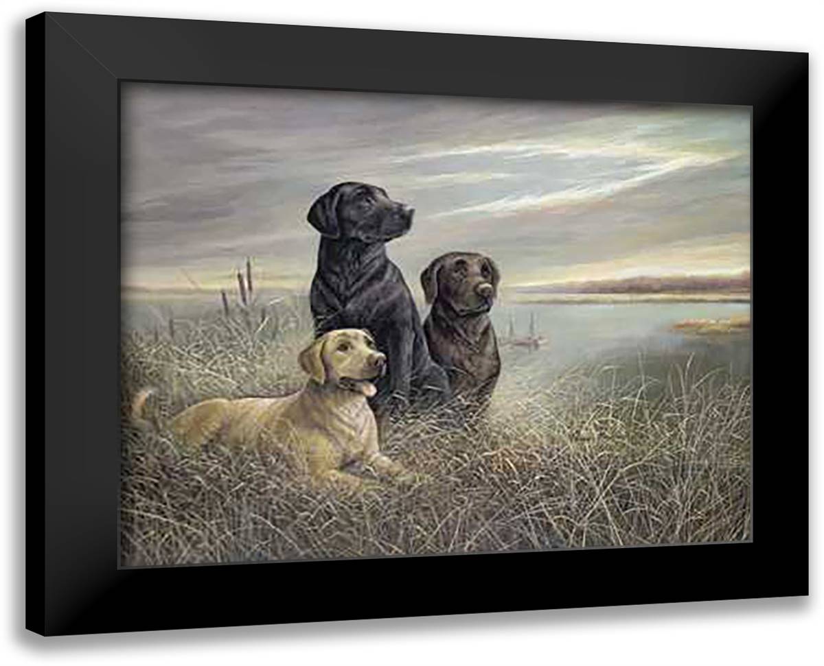 All Grown Up on Grassy Sound 32x26 Black Modern Wood Framed Art Print Poster by Manning, Ruane