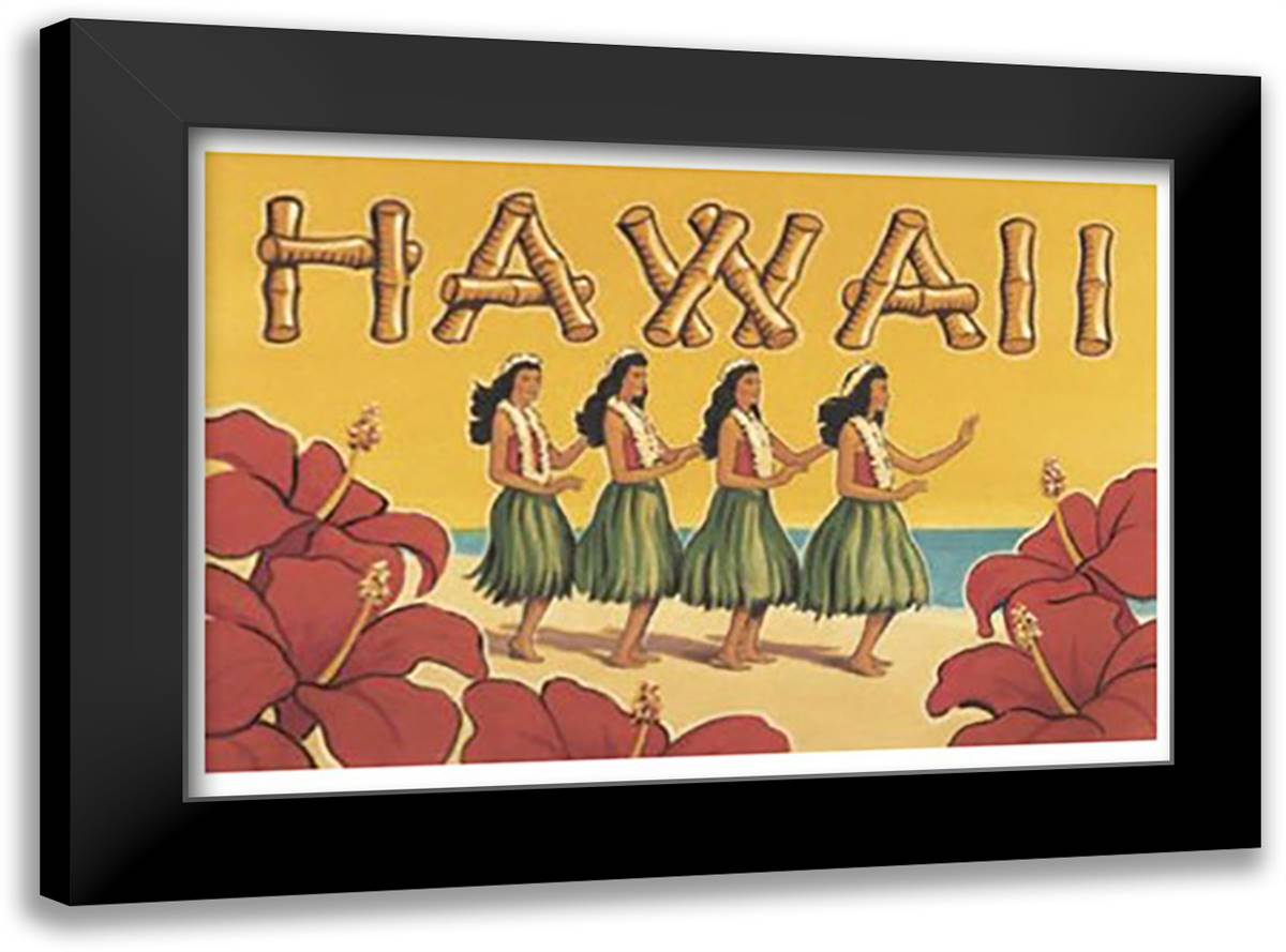 Hawaii 17x13 Black Modern Wood Framed Art Print Poster by Erickson, Kerne